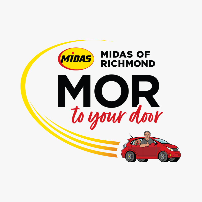 Red Orange Studio | Midas of Richmond MOR to your Door Logo