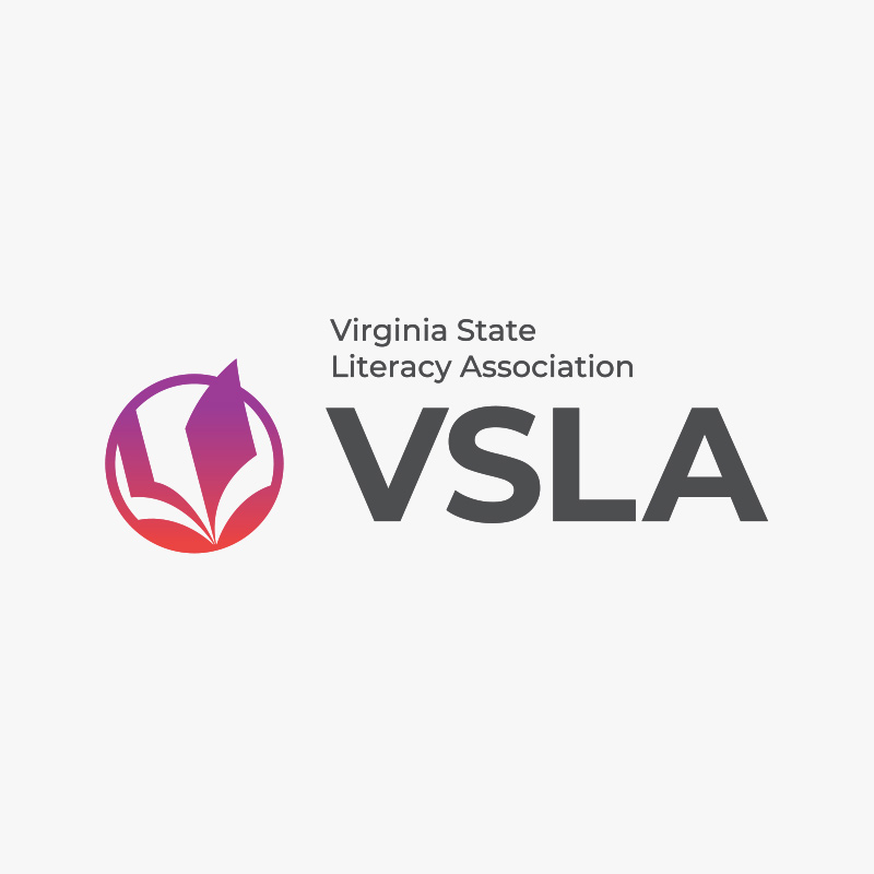 Red Orange Studio | Virginia State Literacy Association Logo VSLA