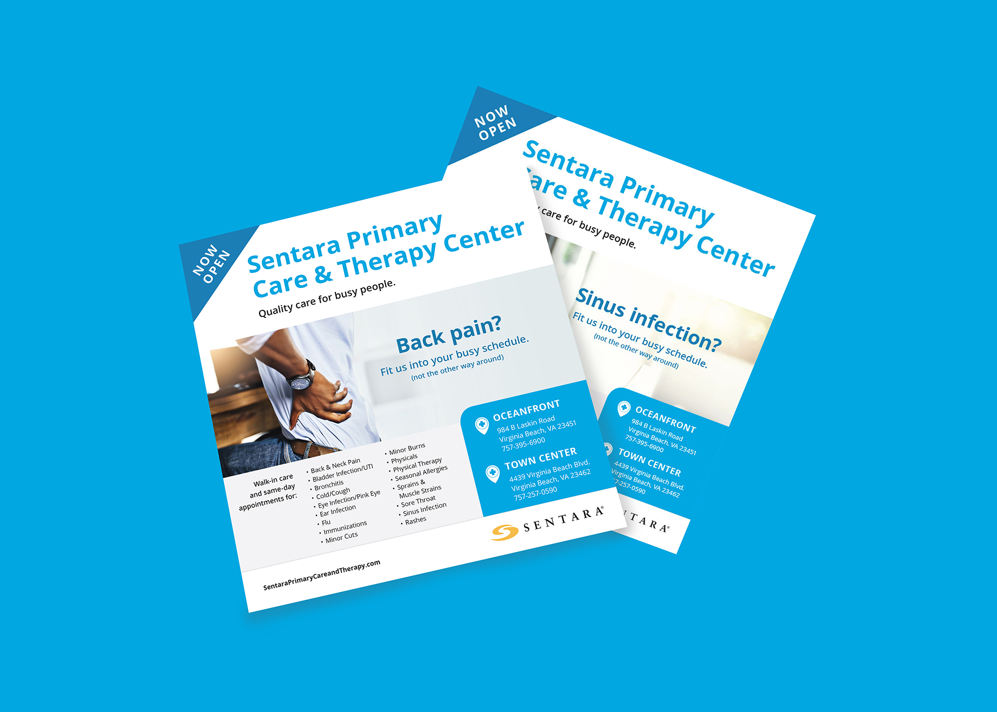 Red Orange Studio | Sentara Primary Care and Therapy Center Printed Flyers