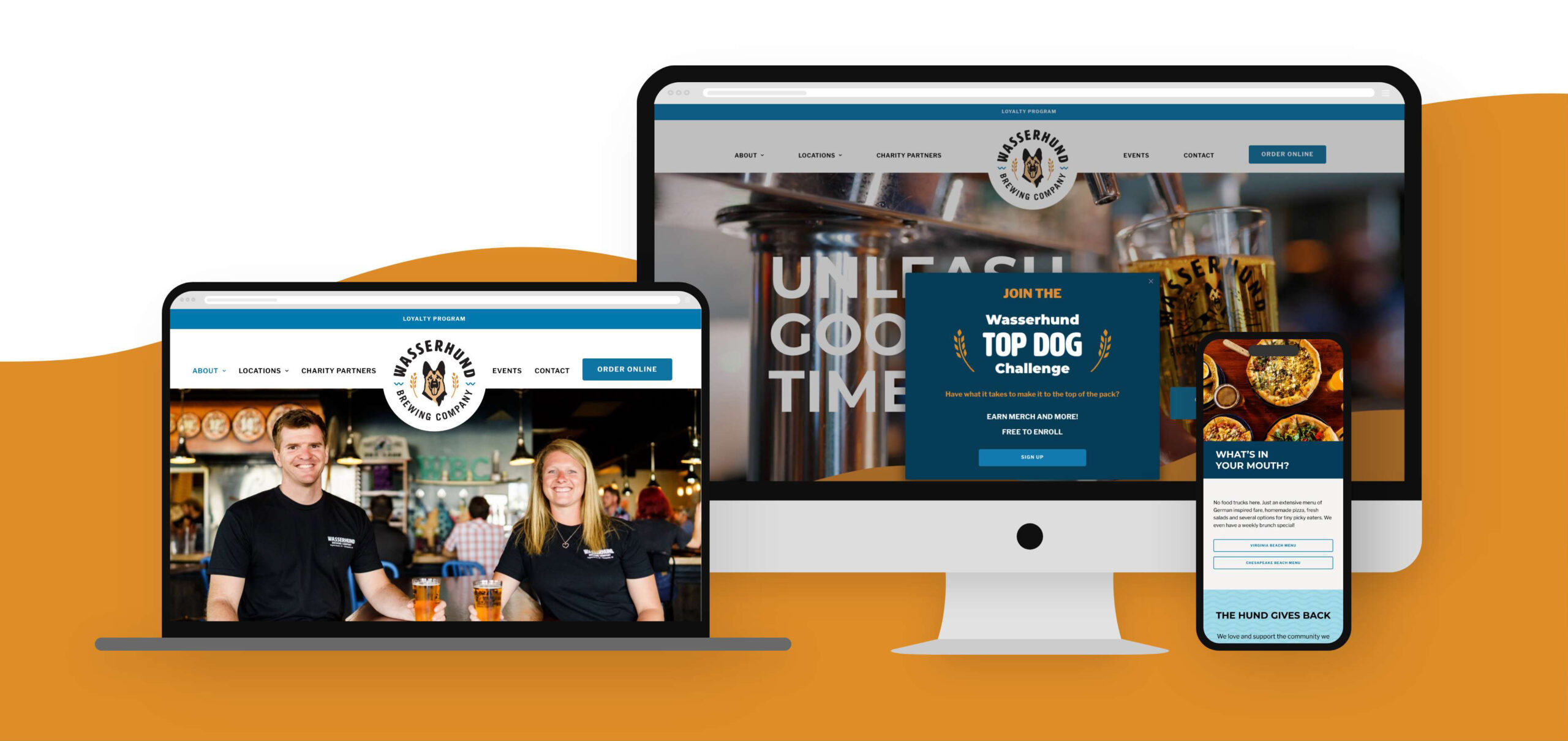 Wasserhund Website Responsive Design Mockup