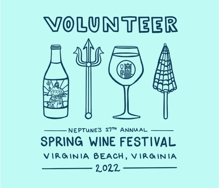 Neptune Festival Wine Festival Volunteer Artwork Mint