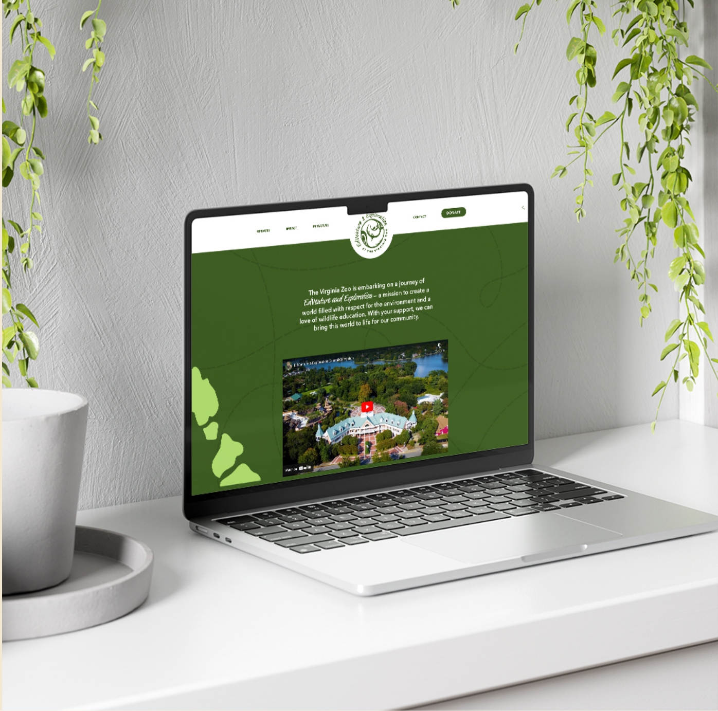 virginia zoo capital campaign website mockup