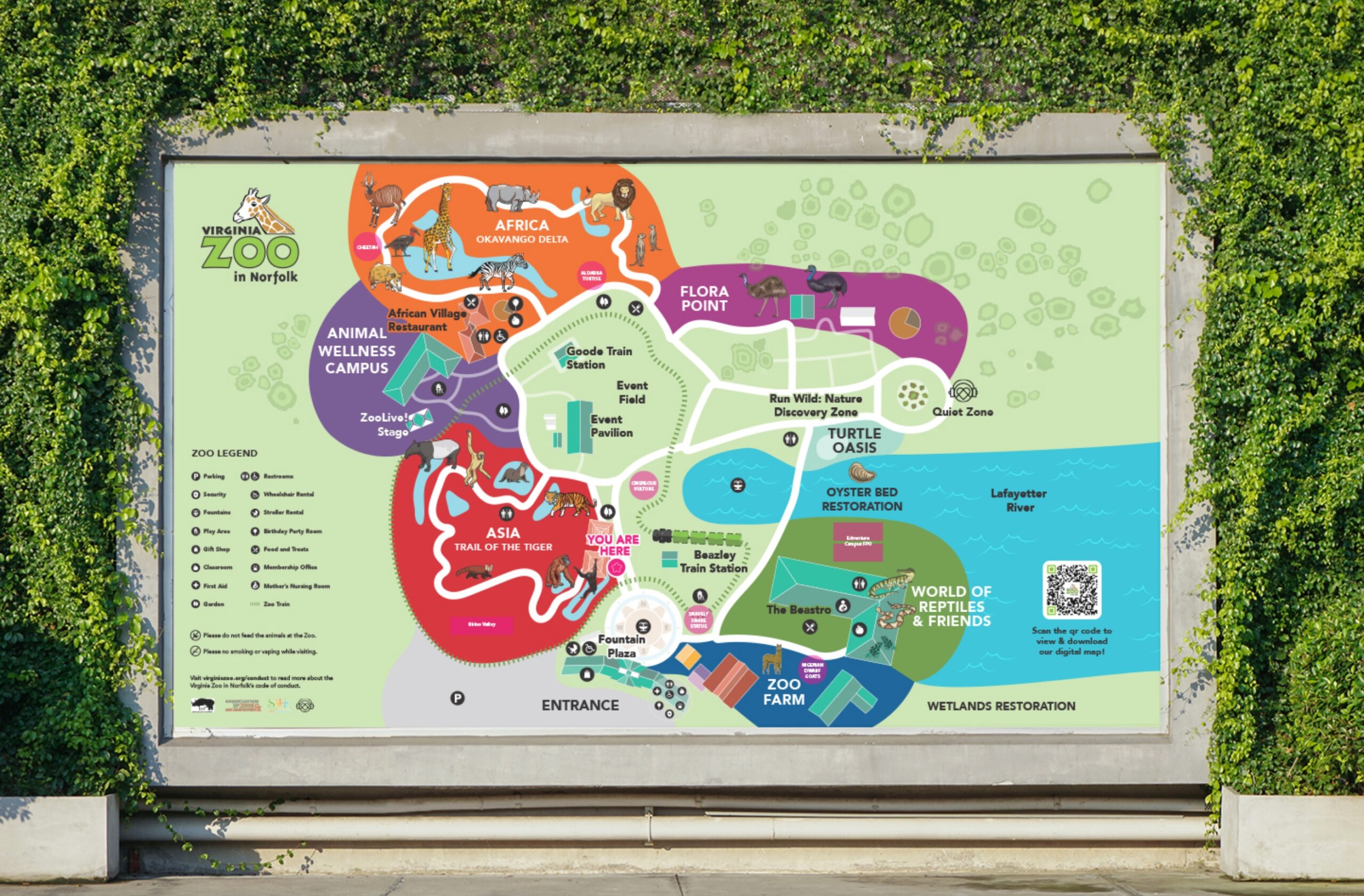 virginia zoo map mockup