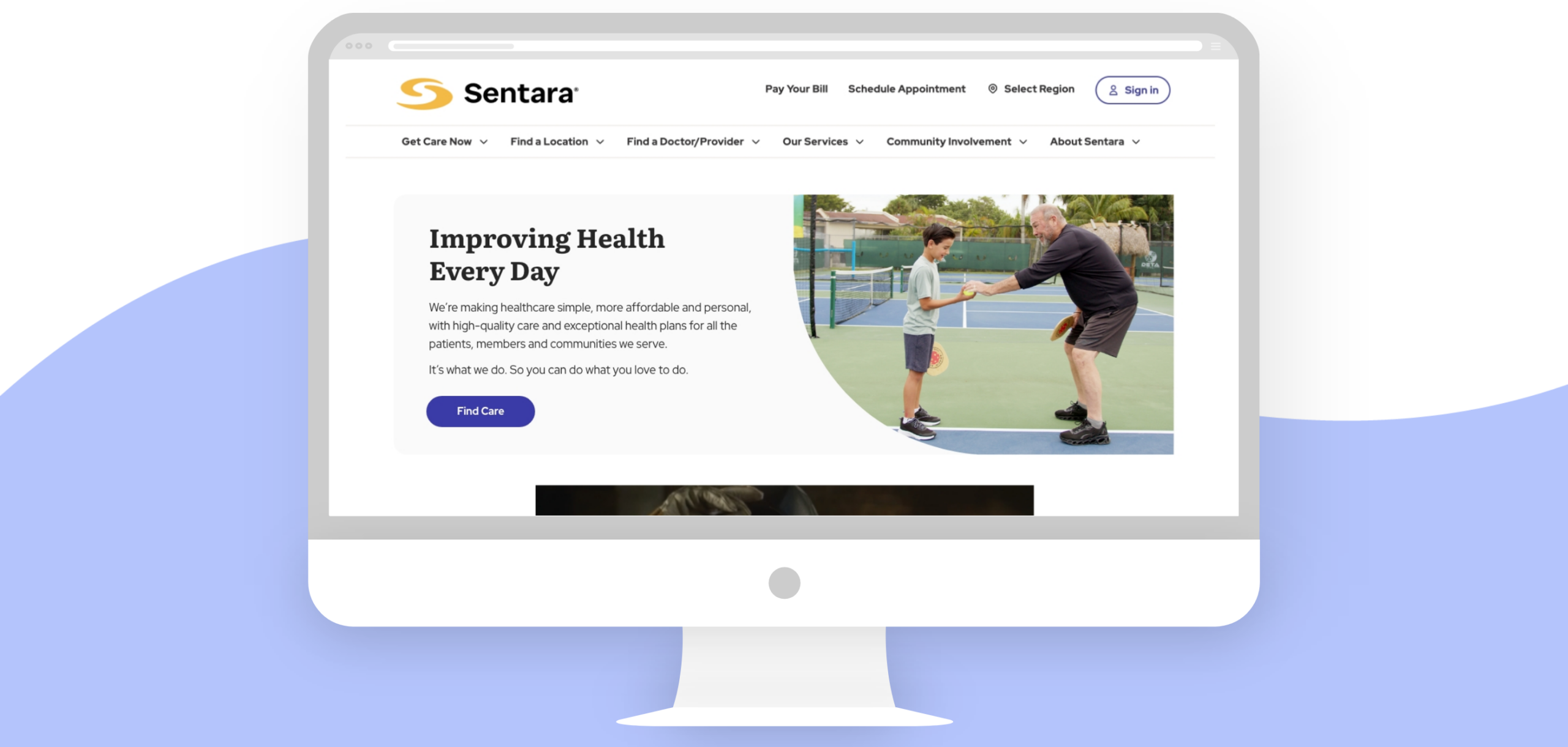 Sentara Health Homepage