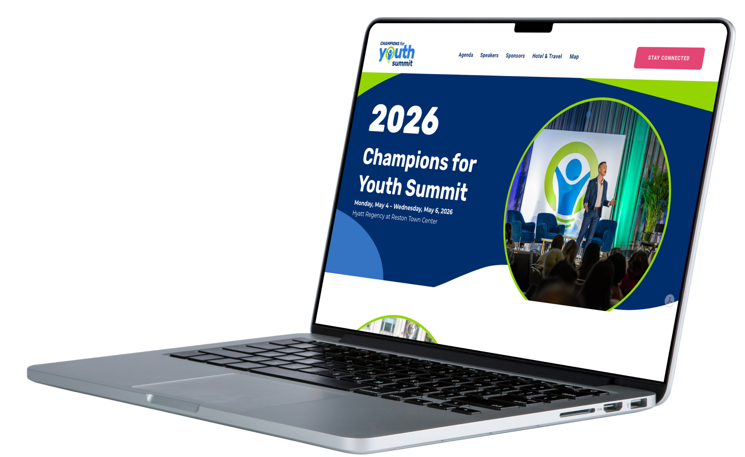 Champions for Youth Summit — Laptop with Microsite
